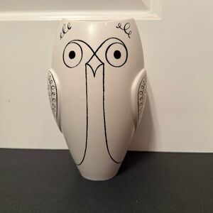 KATE SPADE LENOX VASE WOODLAND PARK OWL WHITE BLACK 8.5” HOME ACCENT